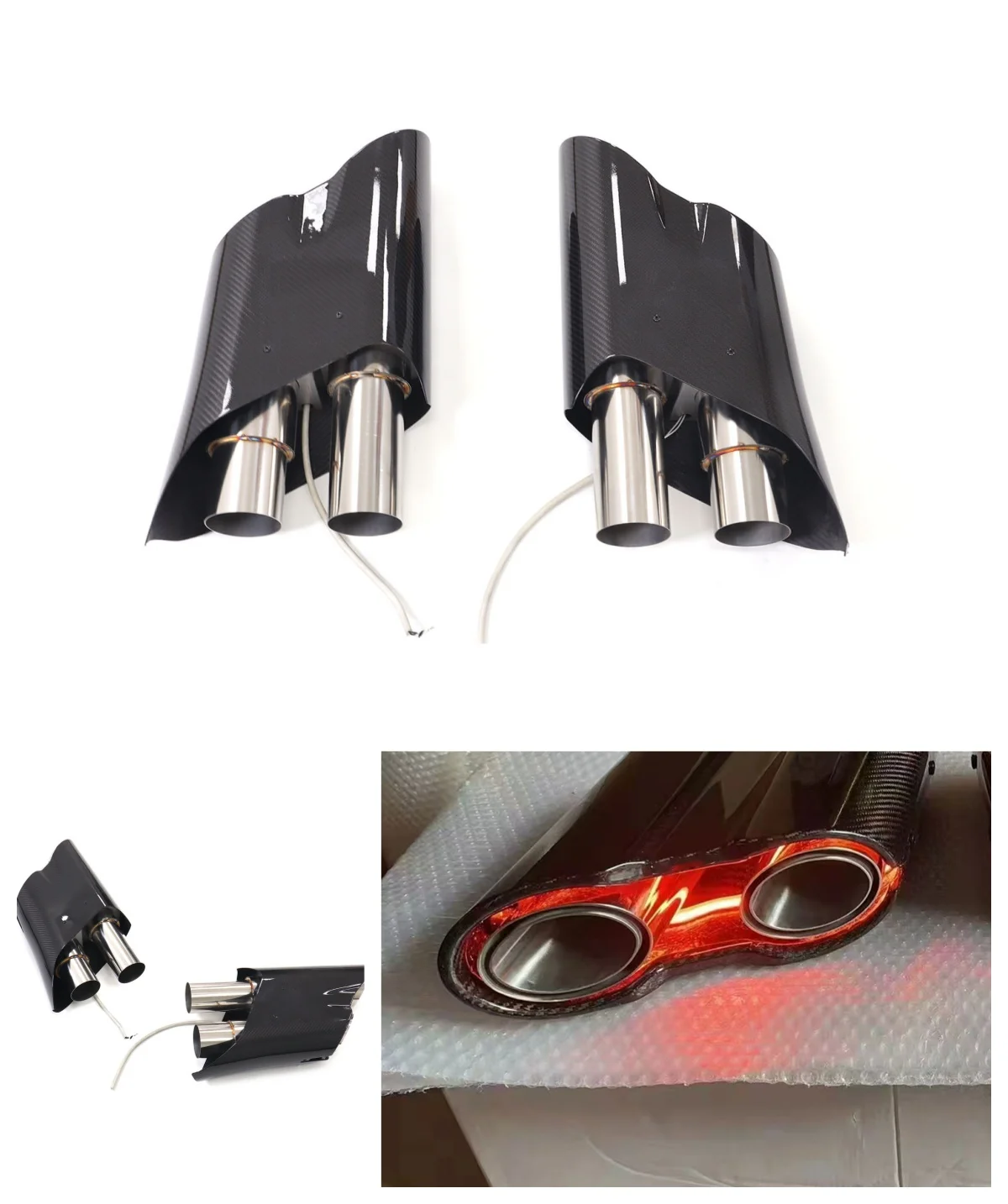 

Brabus Style Exhaust Tips for Mercedes Benz G-Class HMD Car Accessories Performance Exhaust Systems