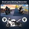 Srnubi 6.25インチ Moto DVR GPS オートバイナビゲーター 4K フロント +1080P リアカム ワイヤレス CarPlay Android オートタッチスクリーンバイク 3