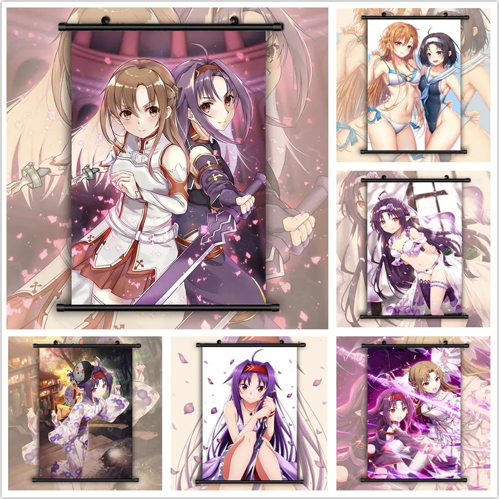 5DDIY Full Diamond Painting Sword Art Online Konno Yuuki Asuna Diamond Embroidery Full Cross Stitch Kit Baby Kids Home Decor