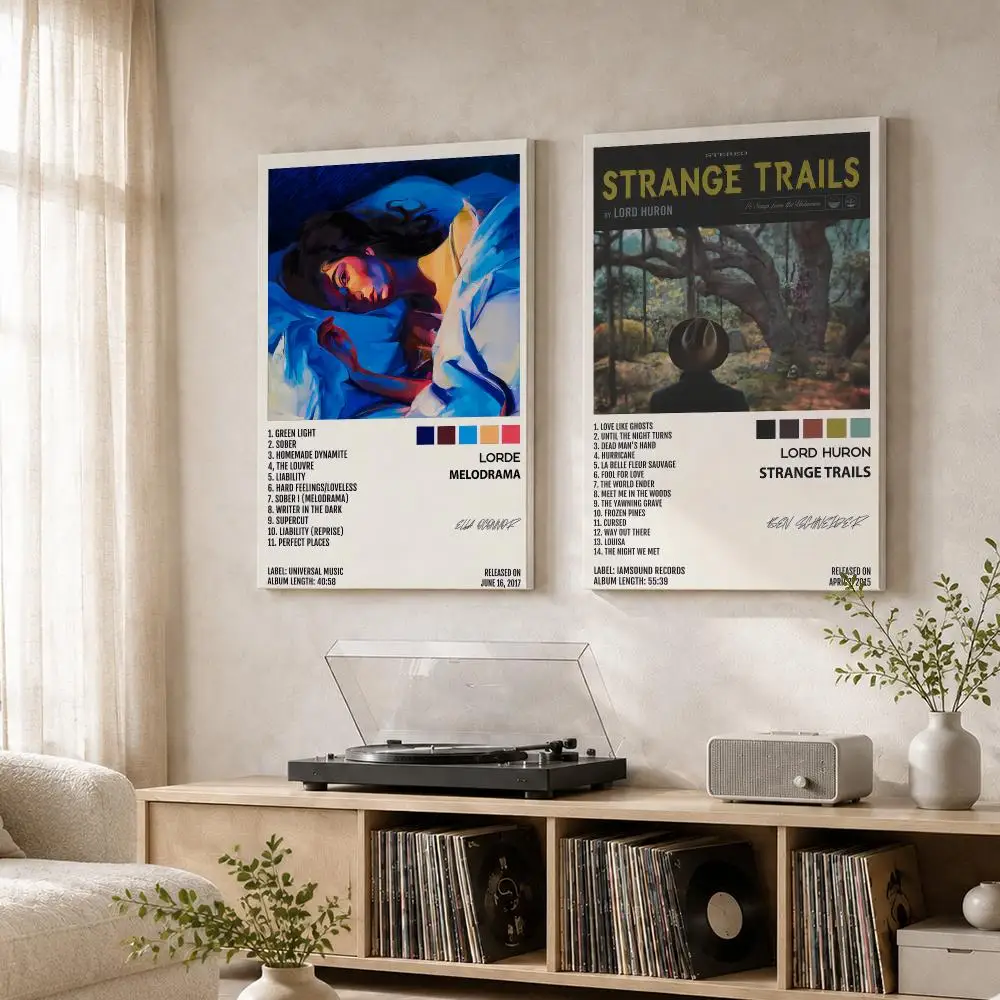 Singer L-Lorde Virgin Framed Wall Painting Wood Canvas Poster For Living Room Bedroom Hallway Office Home Decor Gift