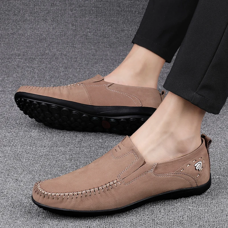 Golden Sapling Elegant Men\'s Casual Shoes Genuine Leather Loafers Leisure Flats Fashion Formal Party Footwear Business Shoes Men