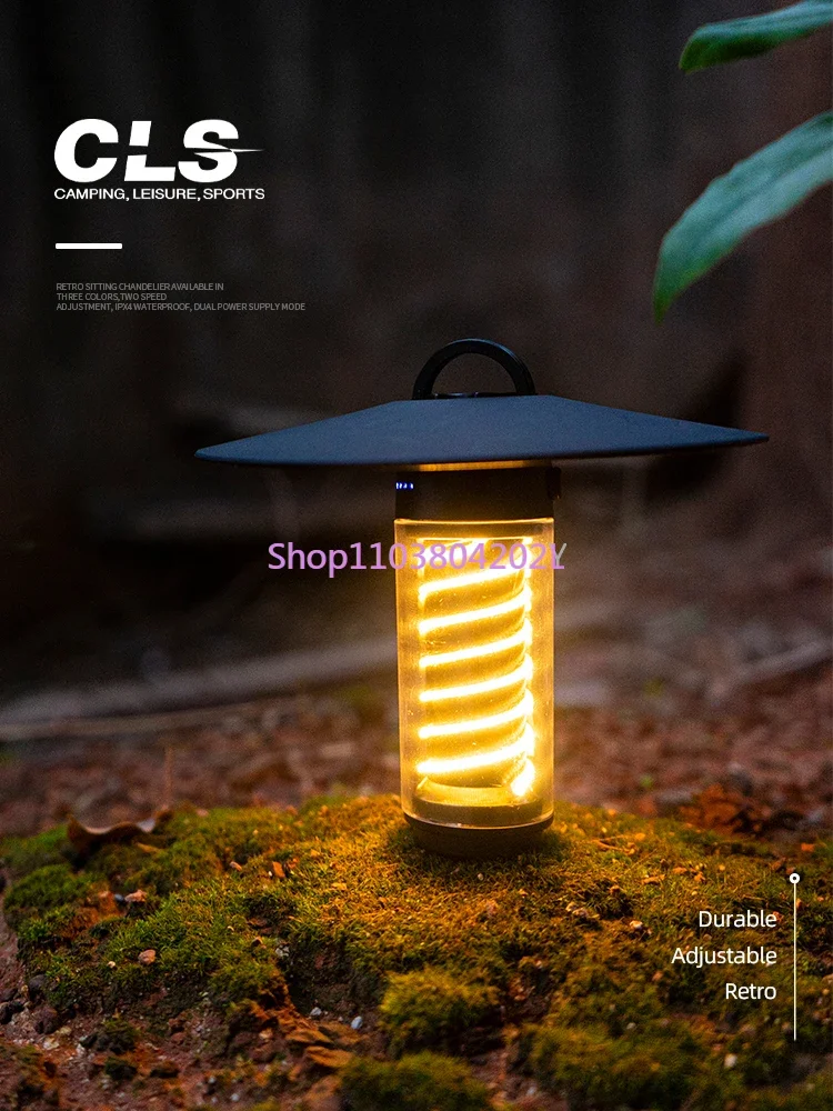 CLS Camping Lantern Outdoor Portable Small Night Lamp Tent Canopy Lighting Lighthouse Ambience Light Emergency Flashlight