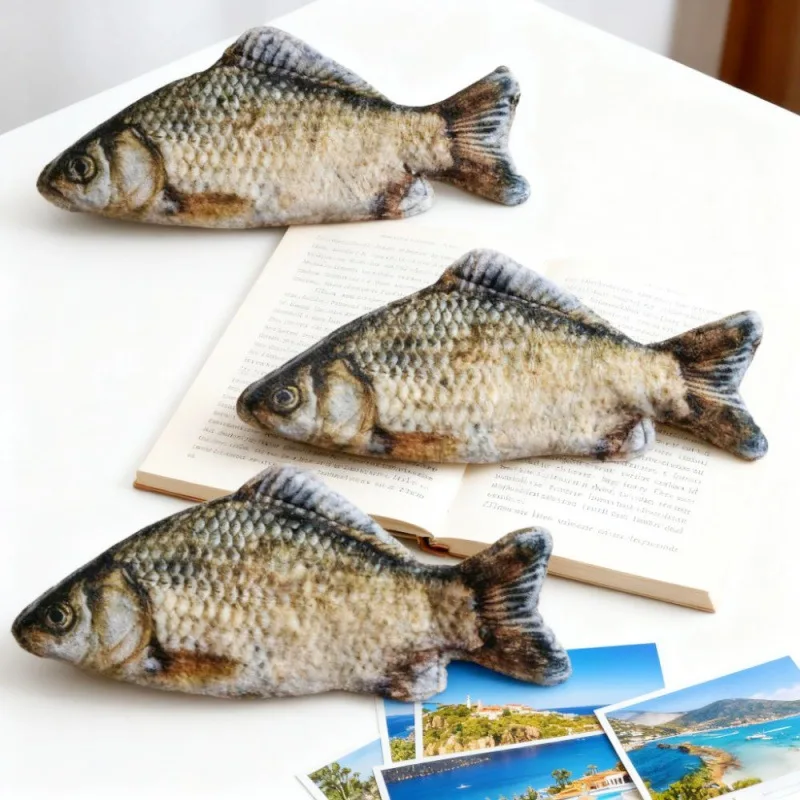 

Creative Simulated Salted Fish Pencil Case Large Capacity plush Pencils Pouch Pencil Bag Funny Back to School Acsesories Gift