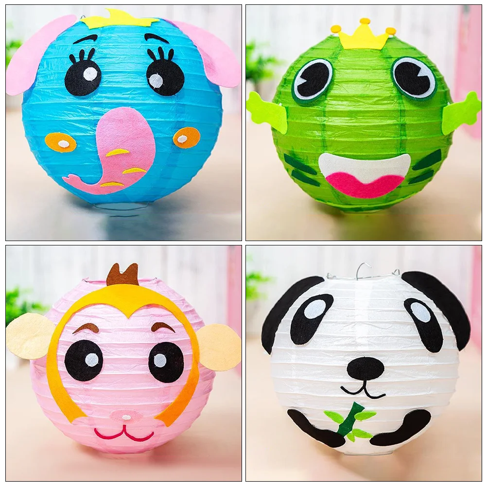 5 قطعة مواد فانوس ذاتية الصنع للأطفال لوازم حفلات ديكور احتفالي سهلة التركيب لتخطيط المشهد اللافت للنظر