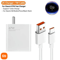 Original Xiaomi 67W Charger Turbo Fast Charge EU Adapter Usb Type C Cable For Redmi Note Pro Mi 13 Lite K60 K60E K50 CIVI 3 2