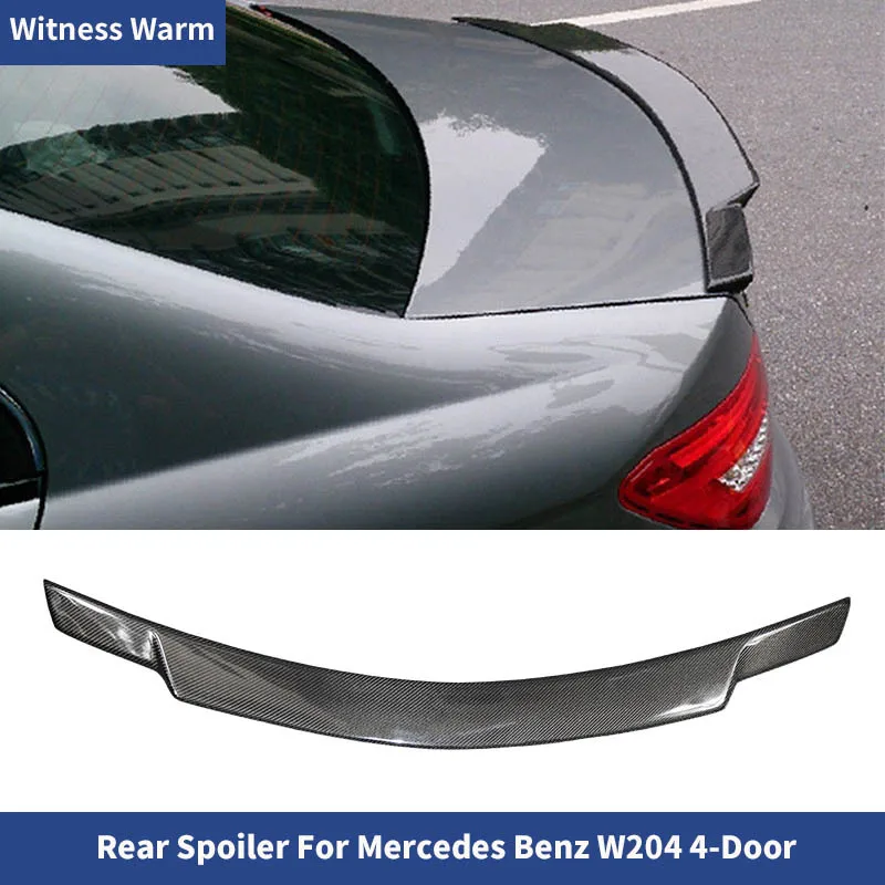 W204 Spoiler Carbon Fiber Car Rear Wing Spoiler for Benz W204 C180 C200 C260 C280 C300 4 Door Spoiler 2006-2015