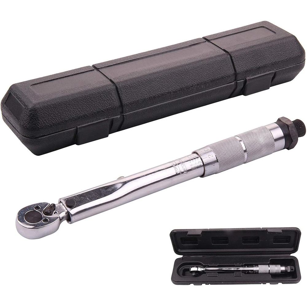 1/4 Inch 5-25NM Drive Click Adjustable Torque Wrench and Spanner Repairing Tools Multifunctional Drive Ratchet Wrench