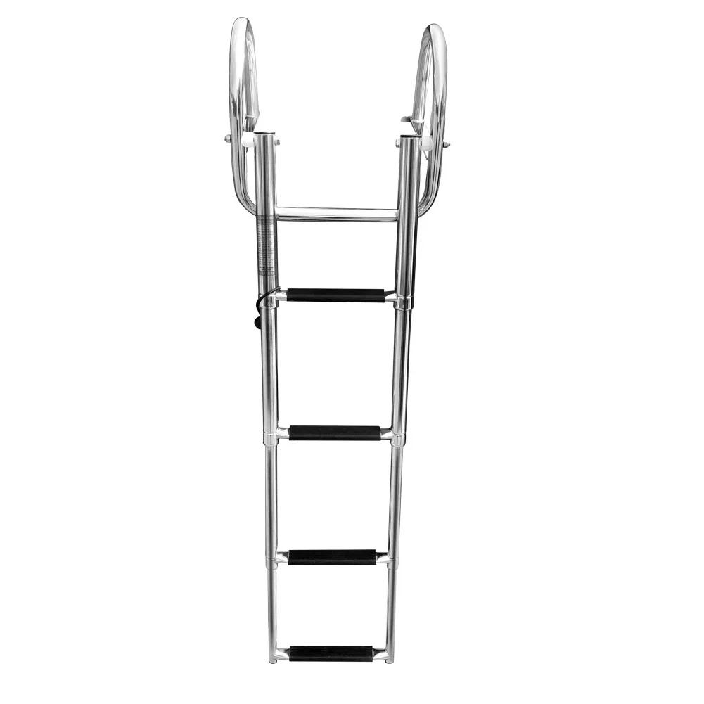 Stainless Steel Boat Boarding Telescoping Ladder, Sliding Folding, Swimming Launching Ladder, Boat Accessories, 4 Step