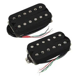 FLEOR 2pcs Alnico 5 Guitar Pickup Humbucker Pickup Double Coil Black for Electric Guitar