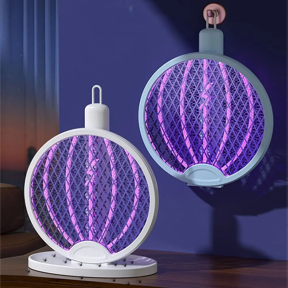 

2 in 1 Electric Mosquito Swatter Portable USB Rechargeable Fly Bug Zapper Security Net Anti Mosquito Mosquito Killer Lamp