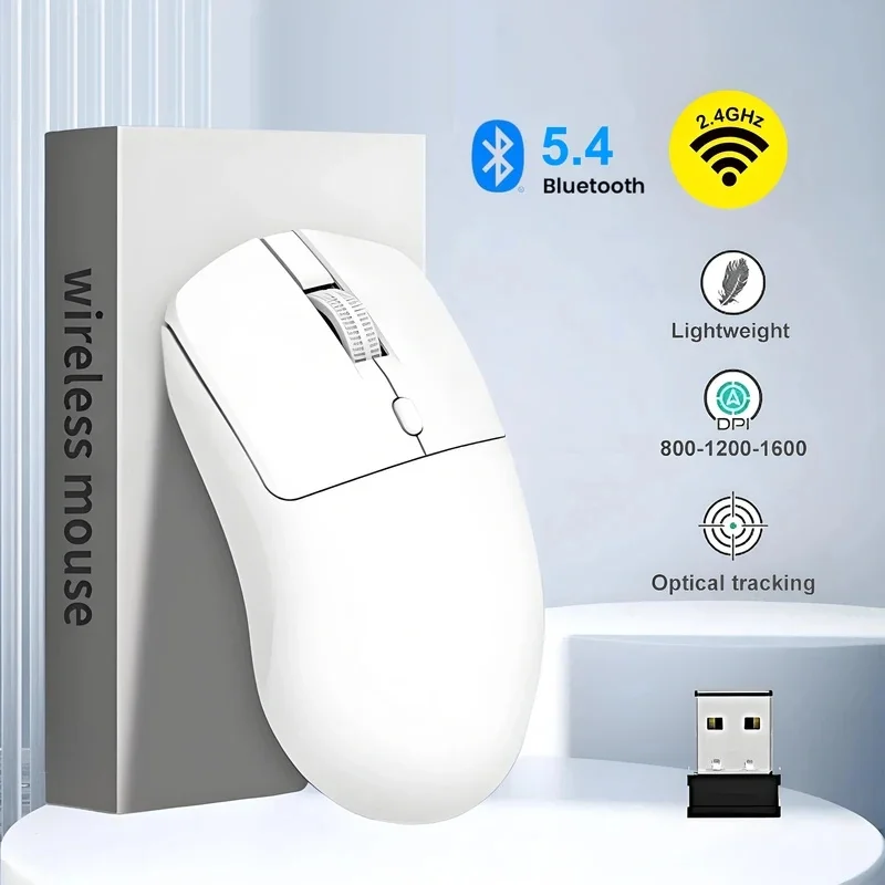 2026 Cool 2.4G Dual Mode Rechargeable Wireless Gaming Mouse, Silent Click with Turbo Scroll Wheel