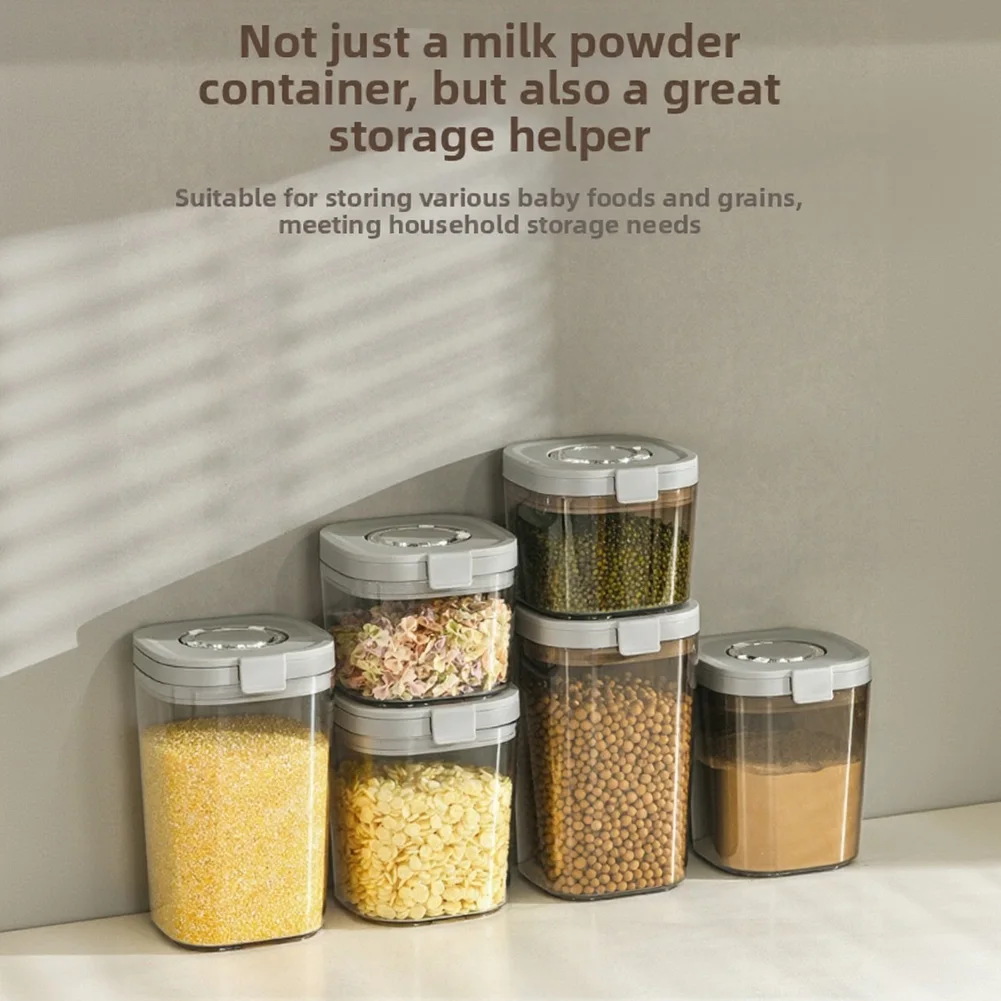 Airtight Light-Proof Jar for Sugar Coffee Tea Flour Spices Milk Dust and Dry Snacks with Spoon and Secure Seal for Kitchen Use