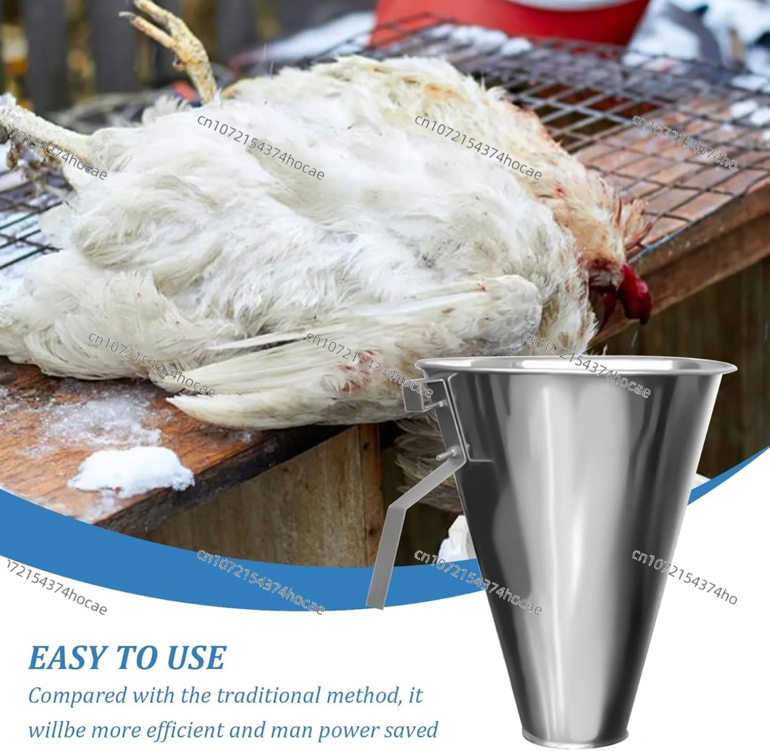 Poultry Cone Killing Poultry Duck Equipment Slaughtering Tool Slaughter Processing Blood for Quick and Easy Chicken Processing
