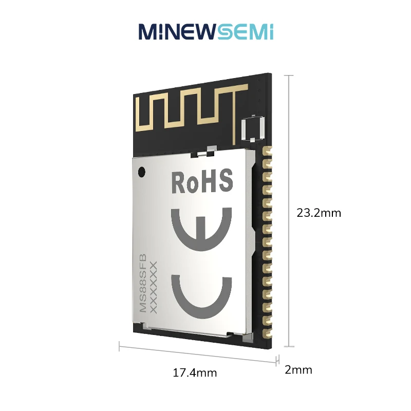 

Bluetooth 5.2 PA/LAN BLE Module nRF21540 nRF52833 MS88SFB 2.4GH Transceiver Support ANT MESH ZIGBEE and THREAD