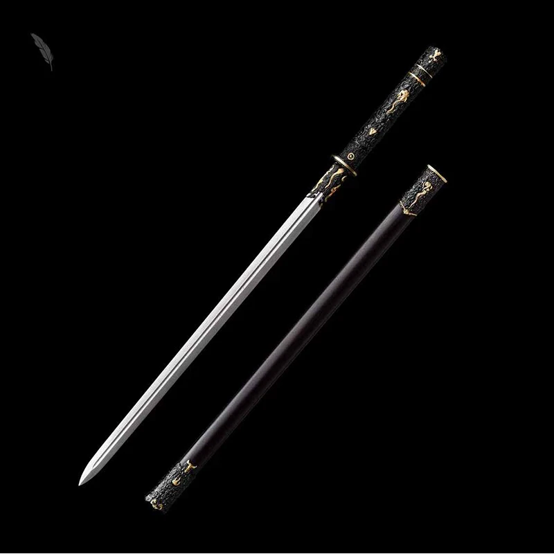 Jian Chinese Sword,Decoration,Ornament, Full Size Real Sword Dragon Sword,Real Folded Steel Blade, Long sword