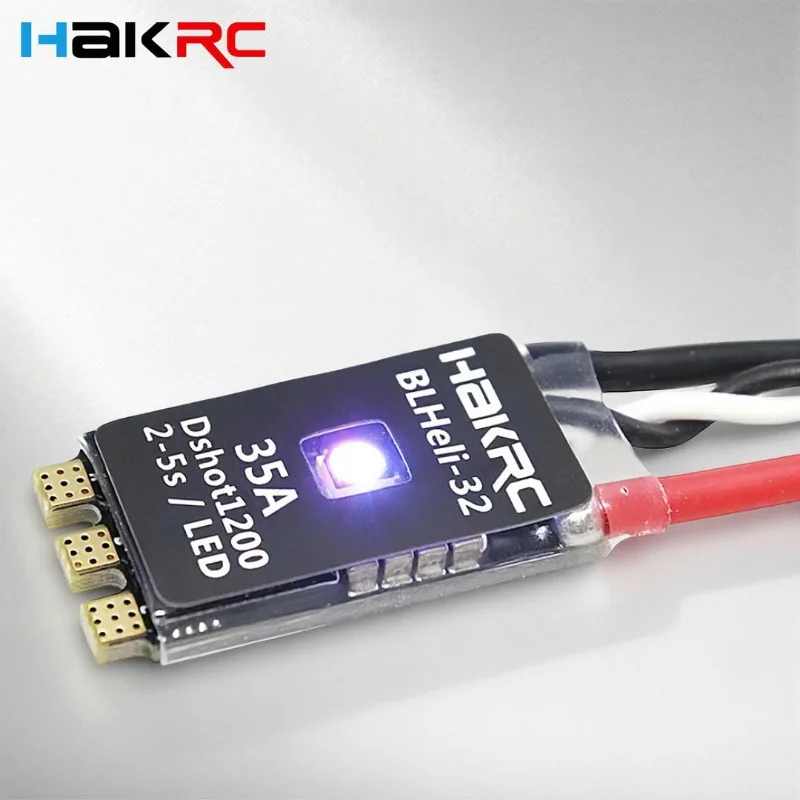 

HAKRC 35A BLHeli_32 Dshot1200 2-5S Brushless ESC Built-in LED for RC FPV Racing Drone