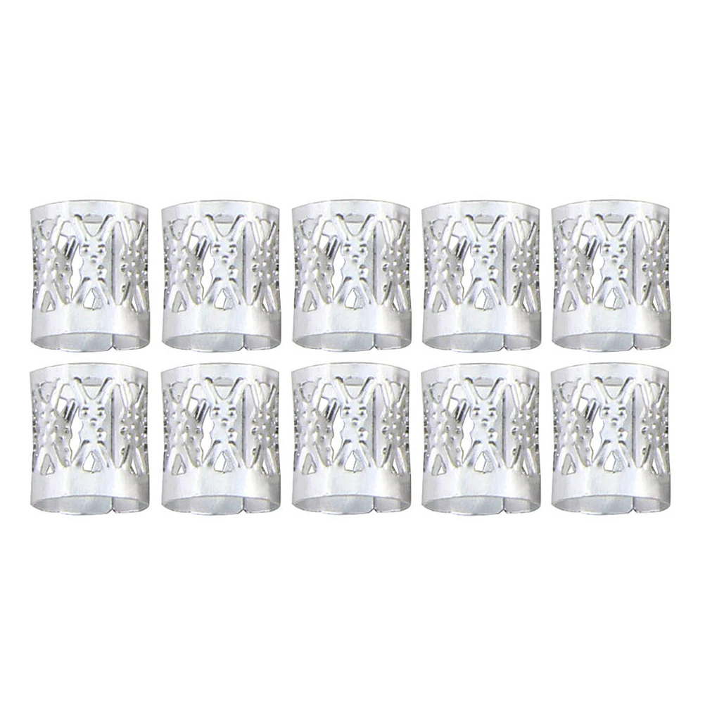 

80 Pcs Metal Round Buckle Headdress Hair Cuffs Hollow Tube Lightweight Aluminum Alloy Anti Rust for Dreadlocks