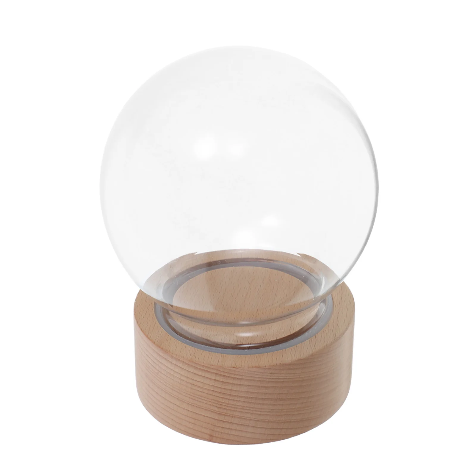 

Snow Globe Music Box Round Glass Dome Base Clear Display Dried Flowers Making Kit Diy Craft nament Project Repair Parts