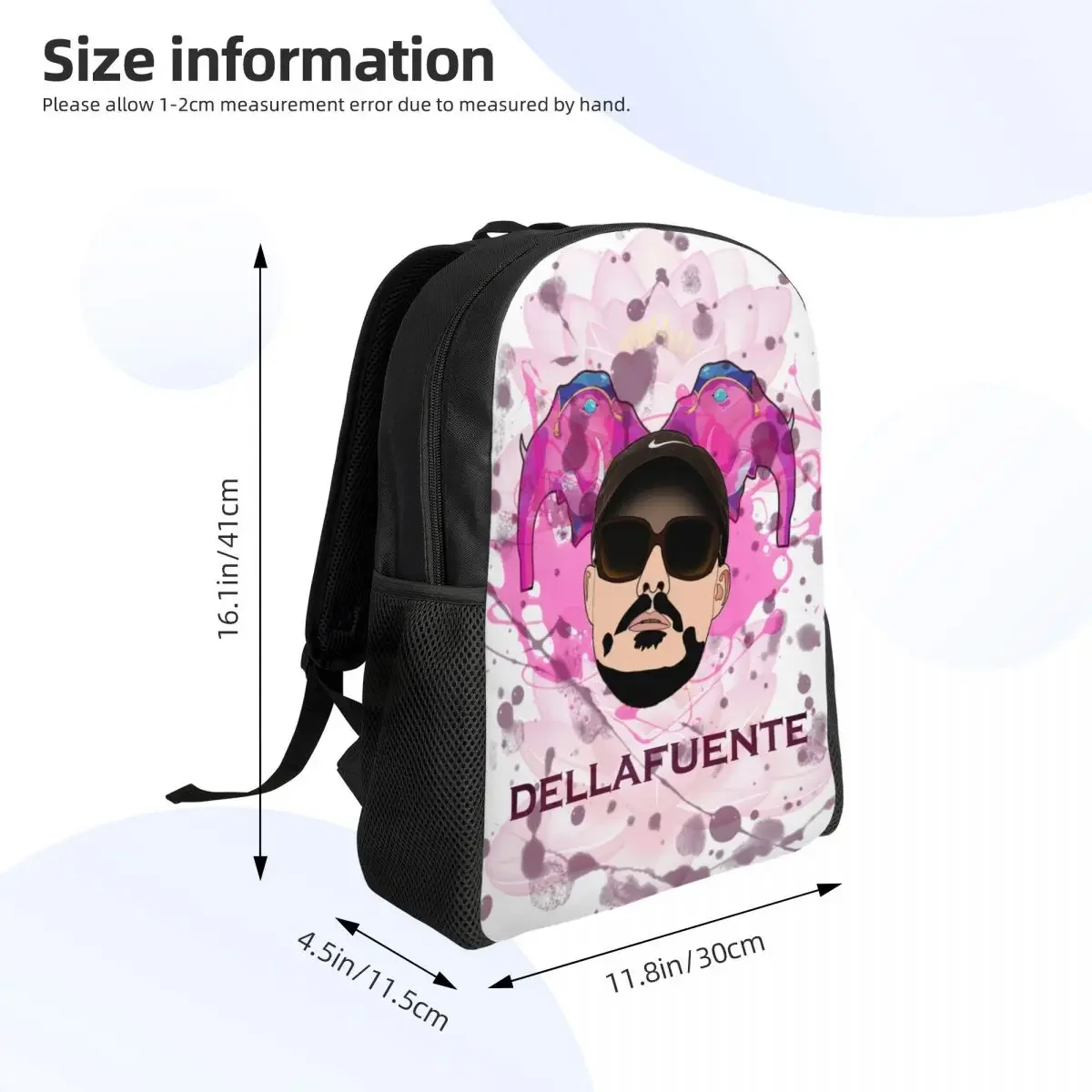 Custom Spanish Rapper Rock Dellafuente Backpacks for Girls Boys School College Travel Bags Women Men Bookbag Fits 15 Inch Laptop