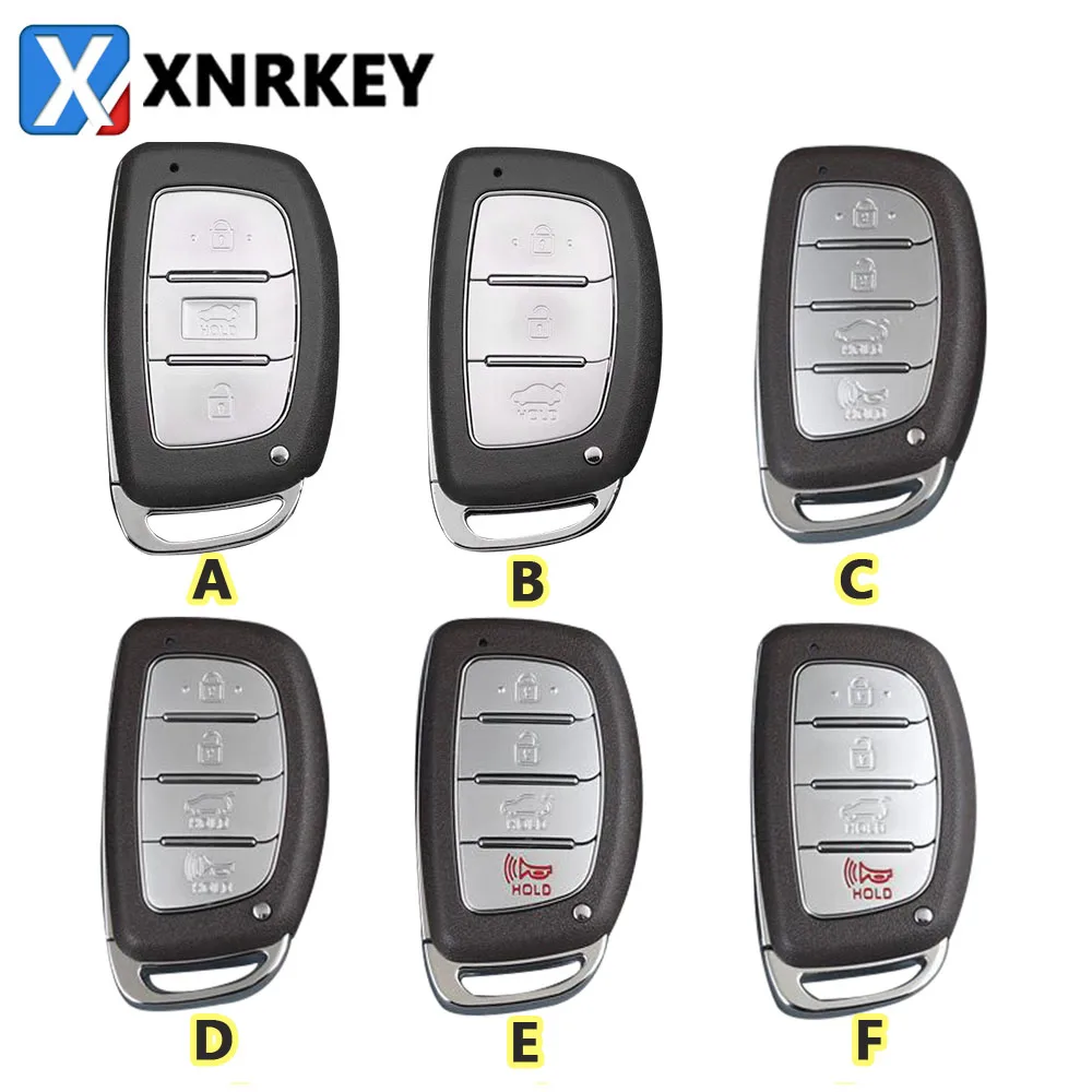 XNRKEY 3/4 Button Replacement Remote Car Key Shell Case Fob for Hyundai IX25 IX35 Sonata Tucson 2014-2018 No Battery Holder