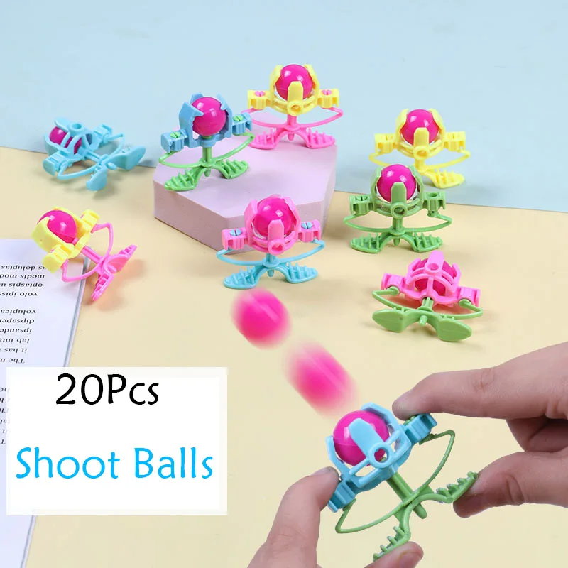 20pcs/bag Fun Fingertip Push Shoot Balls Toys Kids Birthday Party Favors School Reward Guest Gifts Goodie Bag Pinata Fillers