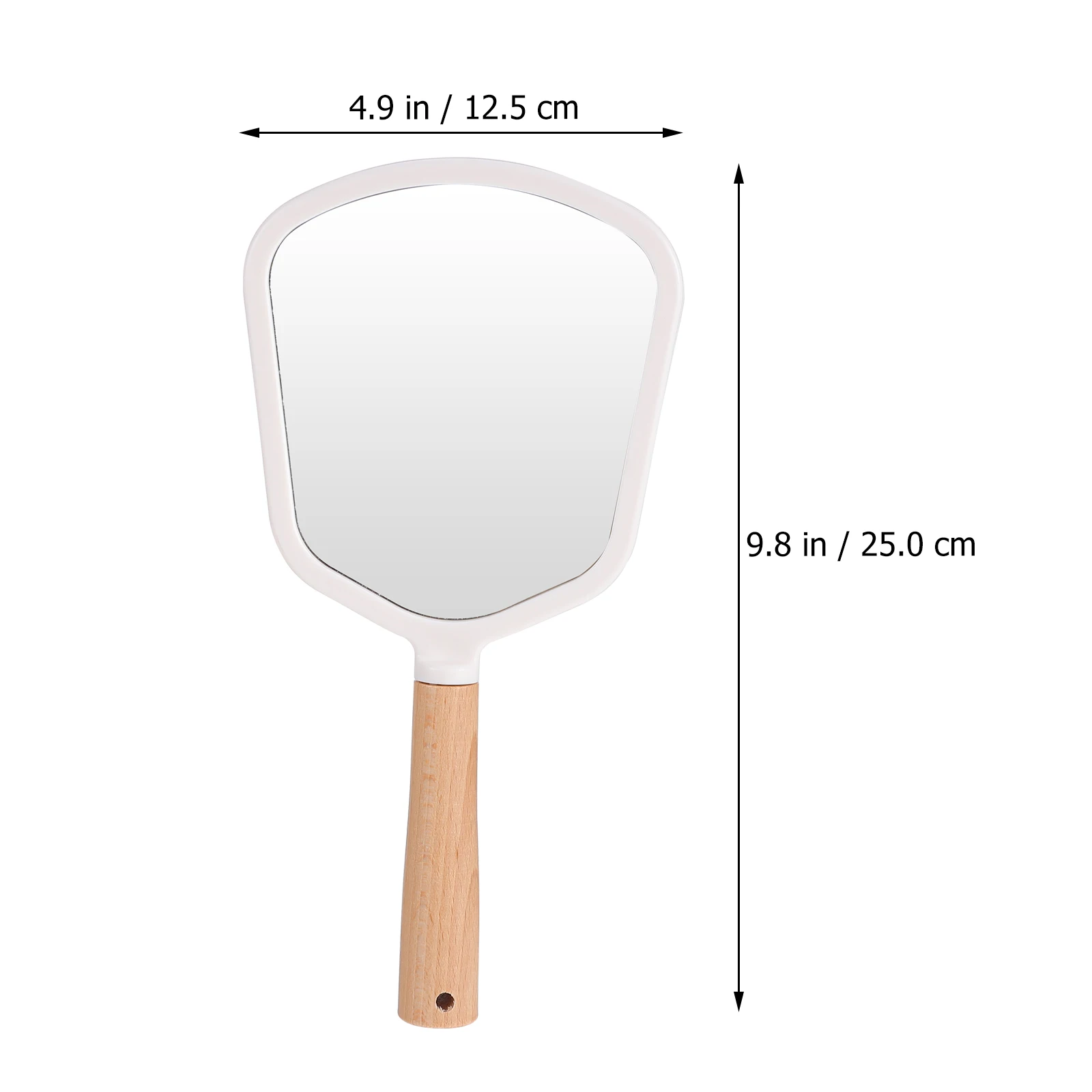 

Makeup Mirror H held Professional Ergonomic Beech Wood H Lightweight Portable Vanity for Women Artists Gift High Definition