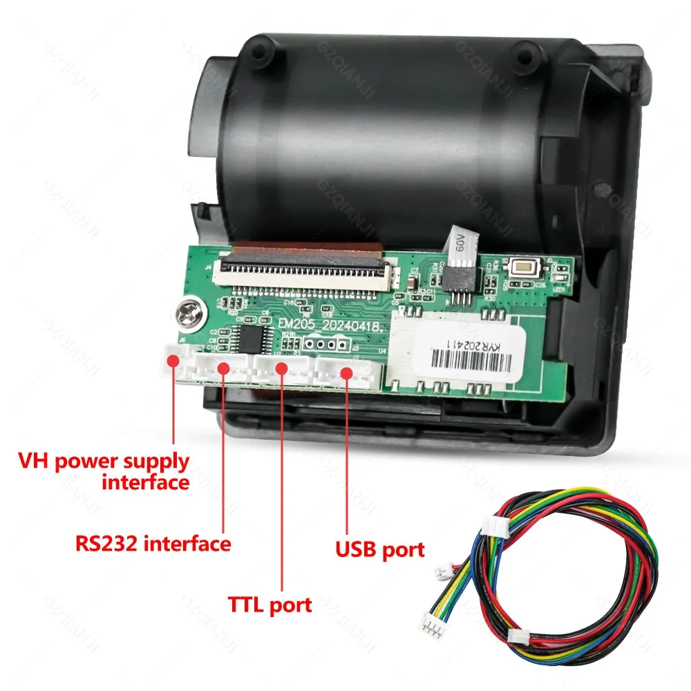 Goojprt Qr203 58mm Mini Embedded Thermal Printer RS232+TTL USB Panel Compatible Eml203 for Receipt Ticket Bill Printing