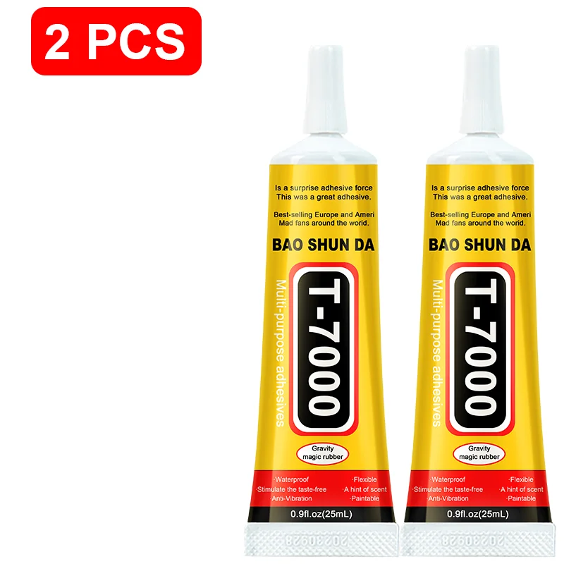 T7000 Upgrade Zwart Contact Mobiele Telefoon Tablet Reparatie Lijm, Sterke Multifunctionele vloeibare Lijm T7000 Precisie Applicator Lijm