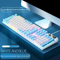 New Silver Carving K500 Game Wired Keyboard Mechanical Feel Pink Black Blue Desktop Notebook Waterproof Keyboard Wholesale Gift