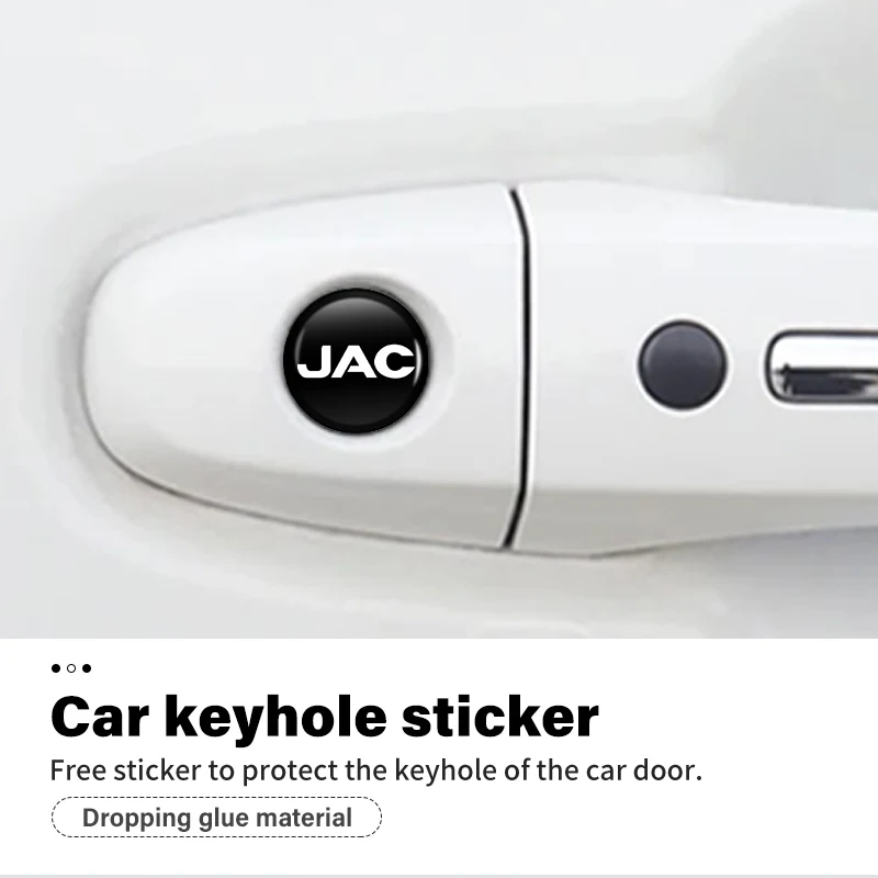 Car Lock Keyhole Stickers Door Lock Protect Car Stickers For JAC Vapour Refine J3 J2 S5 A5 J5 J6 J4 Vapour S2 T8