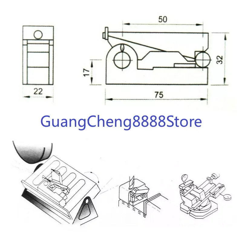 SB50 High-Precision Grinding Machine Magnetic Sine Gauge Tilt Angle Correction 1PC