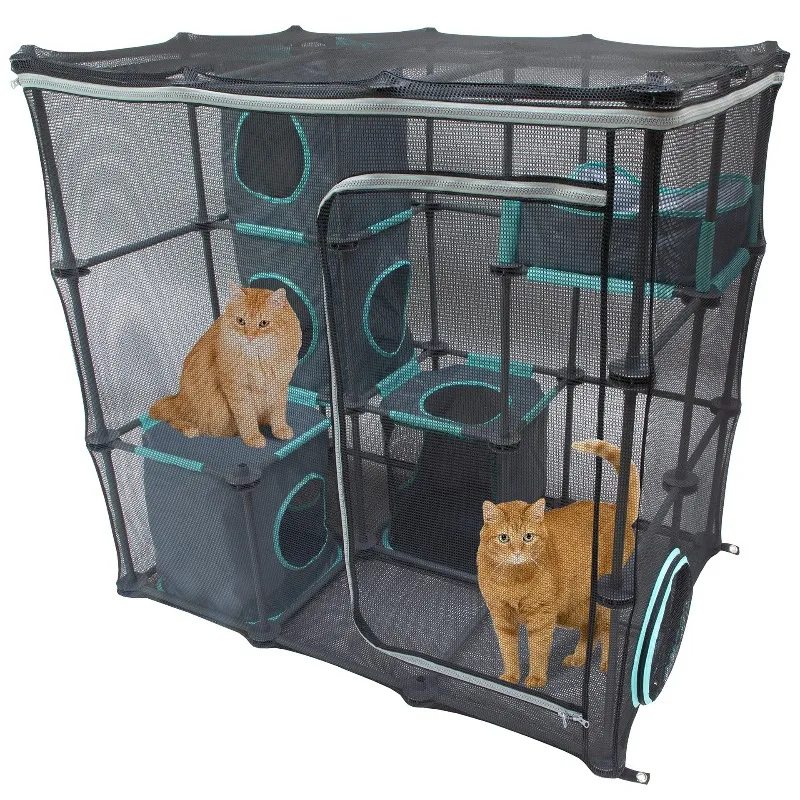 Large outdoor detachable and washable waterproof mesh pet house, cat bed, dog bed, pet supplies, cat house