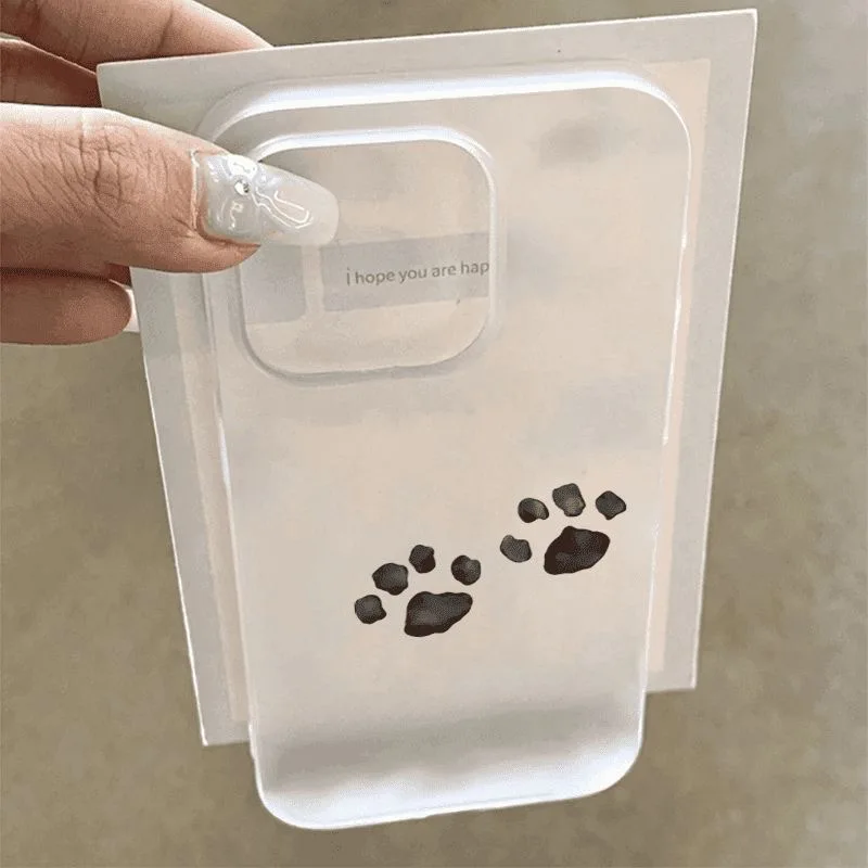 

SEIRASSIM foot prints phone case for iphone 16 pro max 15 plus 14 13 11 camera protection silicone cover for iphone 12 bumper