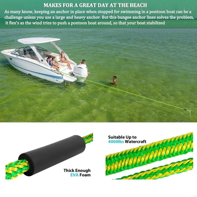 Braided Dock Line with Floating Sleeves for Dock Connection Use 