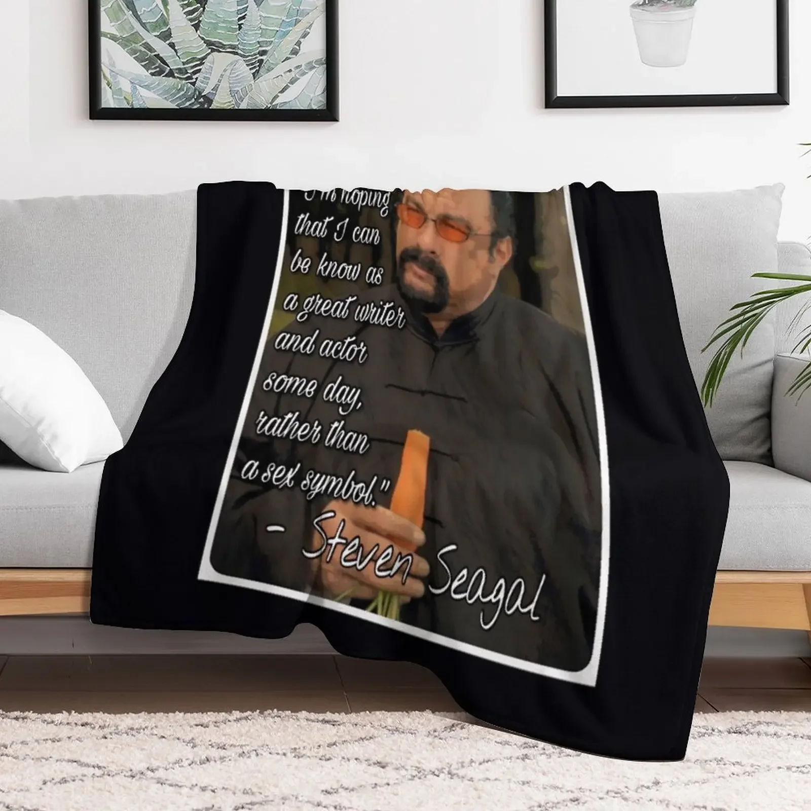 Steven Seagal Sex Symbol Throw Blanket All Season Lightweight Soft Blanket for Bed