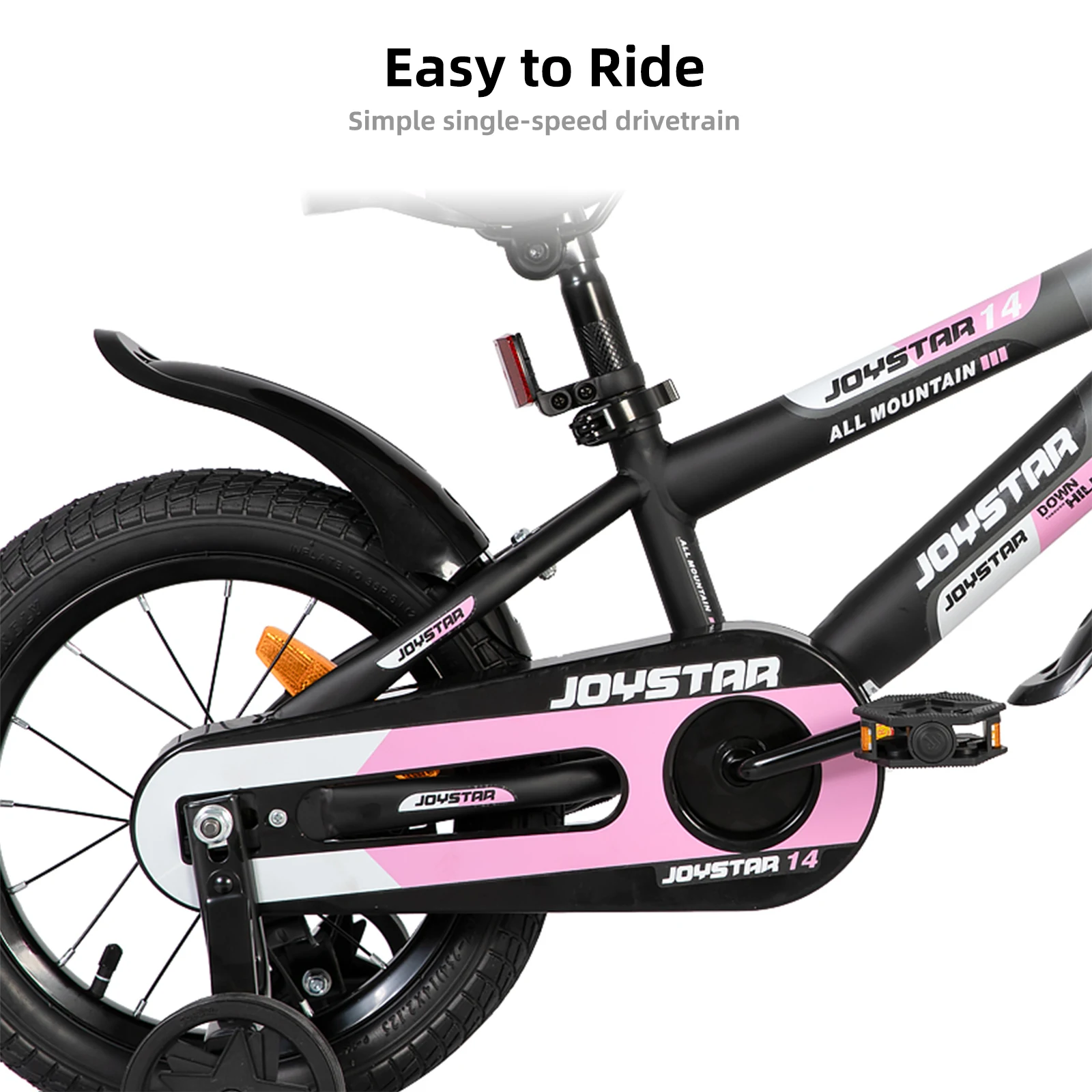 JOYSTAR Kids Bike for Boys and Girls Age 3-12 Years, 12 14 16 Inch Kids Bikes with Training Wheels, 20 Inch with Kickstand, Pink