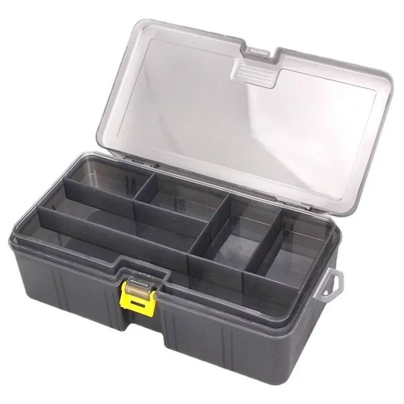 

Double Layer Lure Tackle Box Fishing Accessories Adjustable Plastic Fishing Box Fake Bait Hook Tool Boxes Fishings Gear