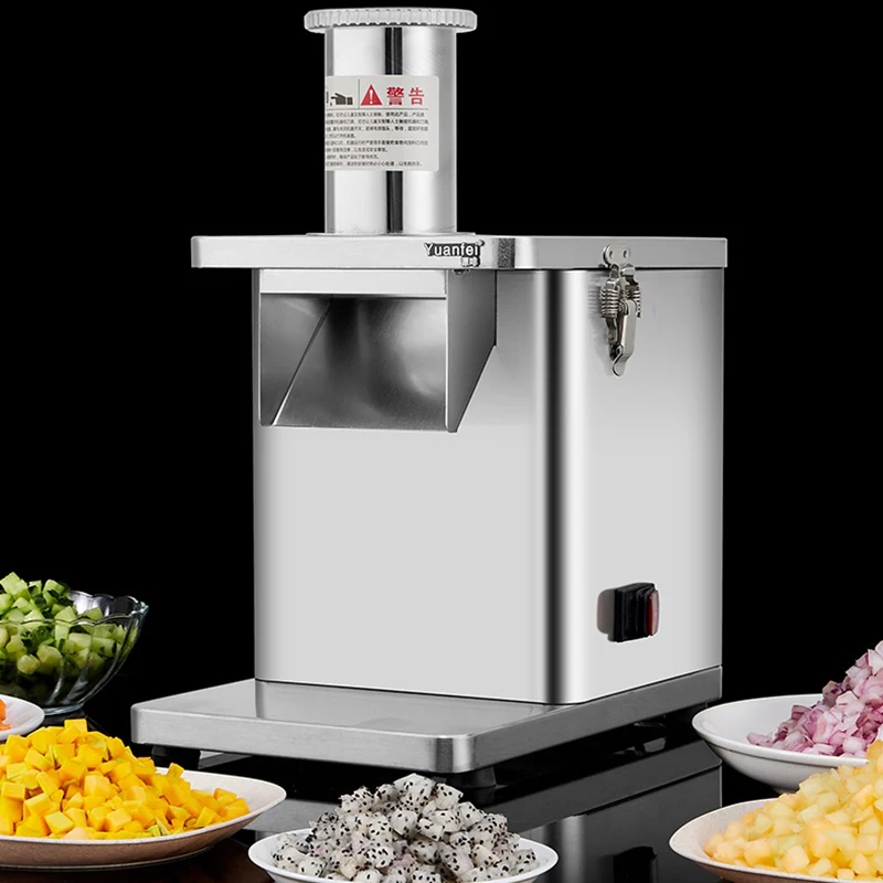 Electric Multifunctional Slicer Shred Fully Automatic Vegetables Dicing Machine Commercial Carrot Potato Onion Granular Cutter