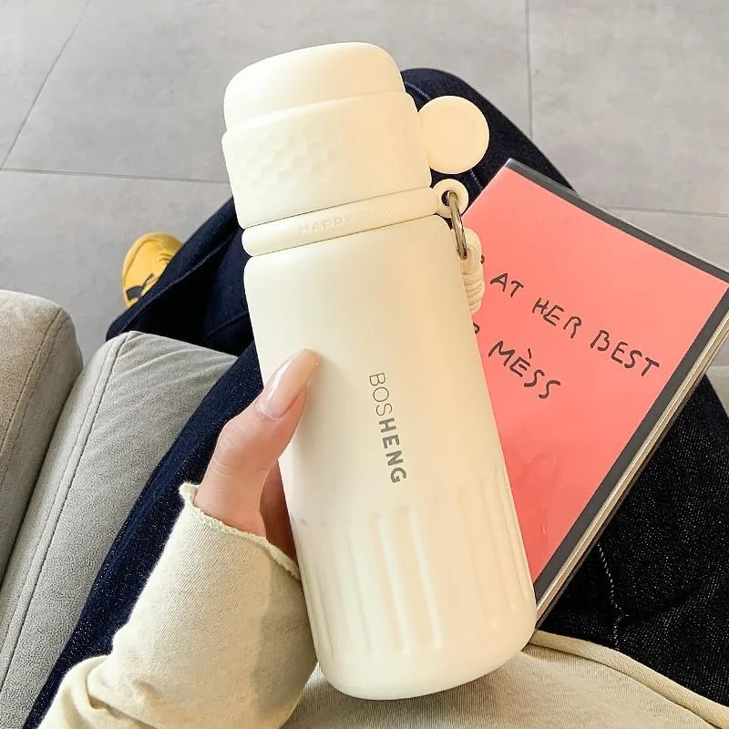 

Простая термоизолированная бутылка для воды из нержавеющей стали для офиса, для мужчин и женщин, портативная термокружка с крышкой, кофейная кружка