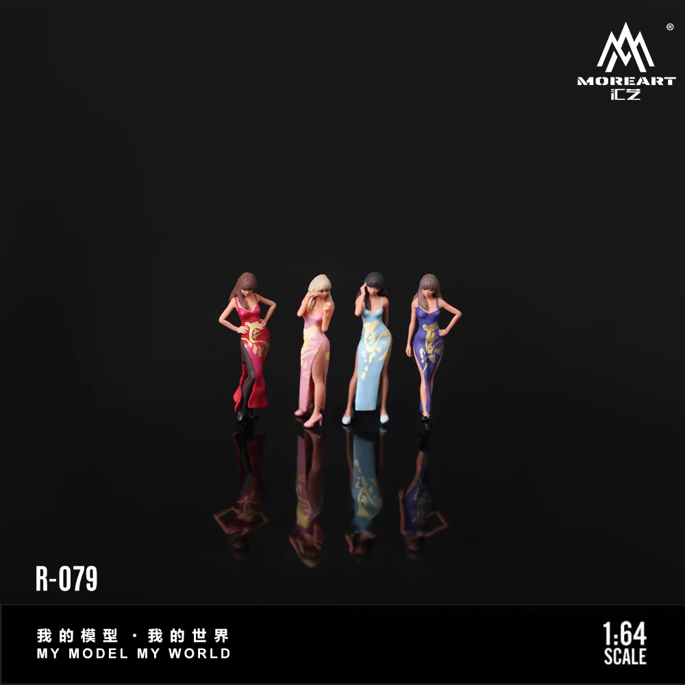 *الطلب المسبق * المزيد من الفن 1:64 مجموعة دمى الراتنج النار نعمة الحصان أربعة الأخوات ، نموذج لجسم الديكور لعرض الهدايا والمجموعة