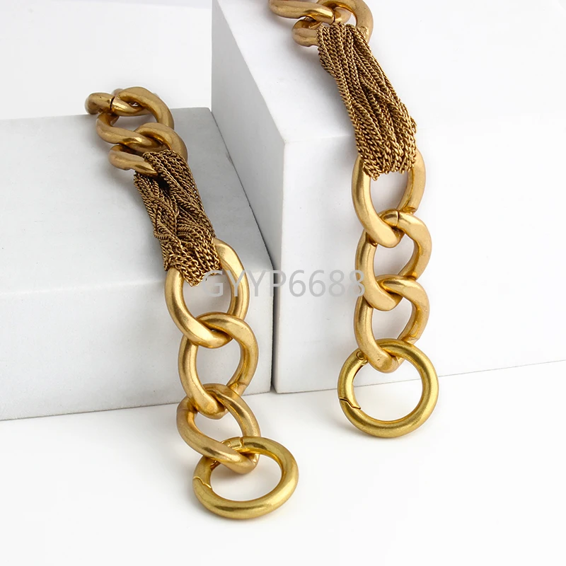 1/5/10PCS Satin Gold 24MM Width Detachable Metal Chain Strap For Replacement Bag Handbag Crossbody Purse Waist Chain Accessories