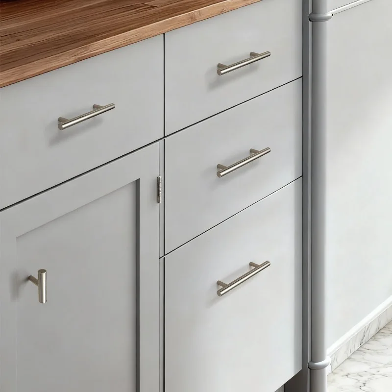 

American stainless steel color extended cabinet wardrobe door handle, light luxury furniture cabinet door copper handle