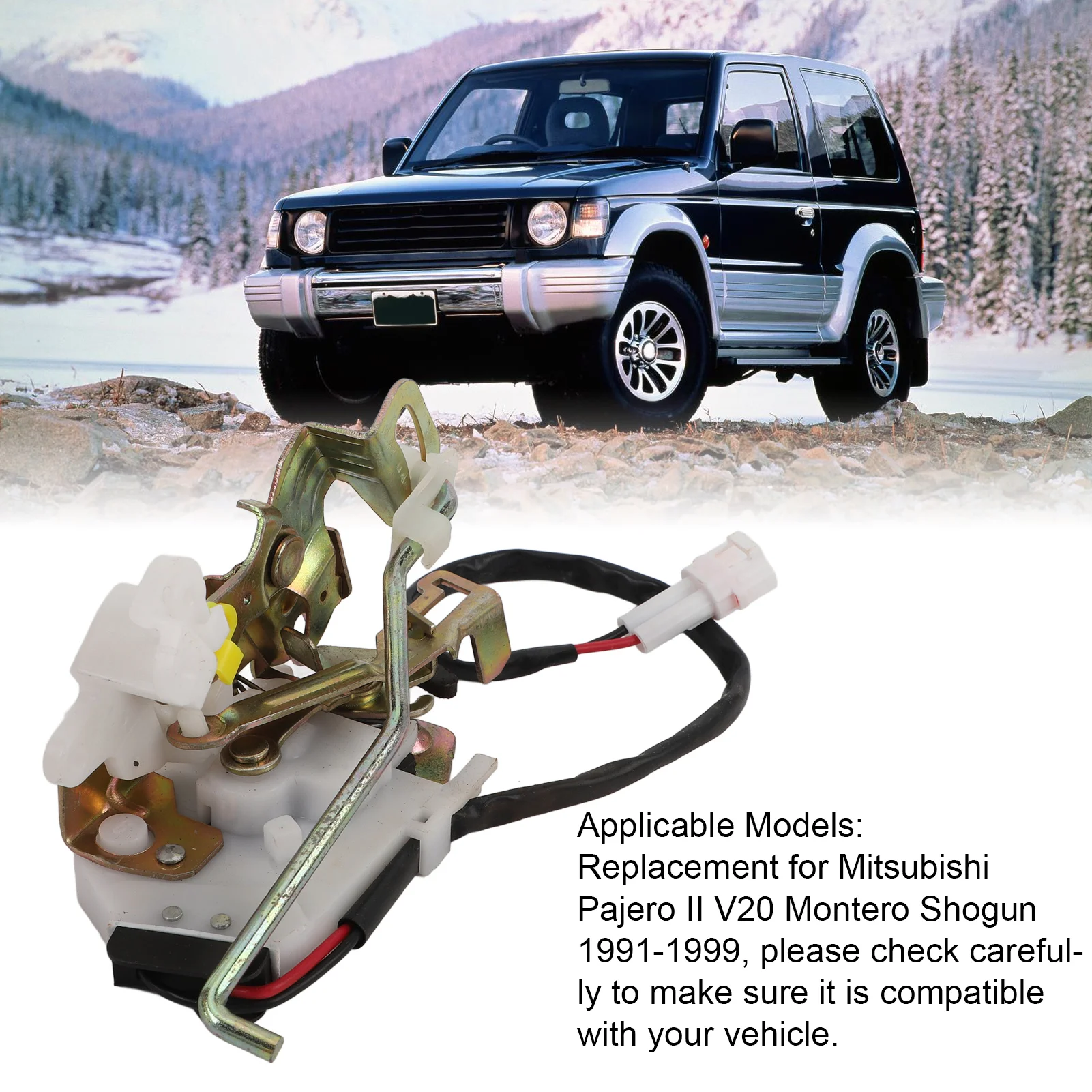 Car Rear Back Tail Tailgate Door Lock MB893476 Replacement for Mitsubishi Pajero II V20 Montero Shogun 1991 to 1999