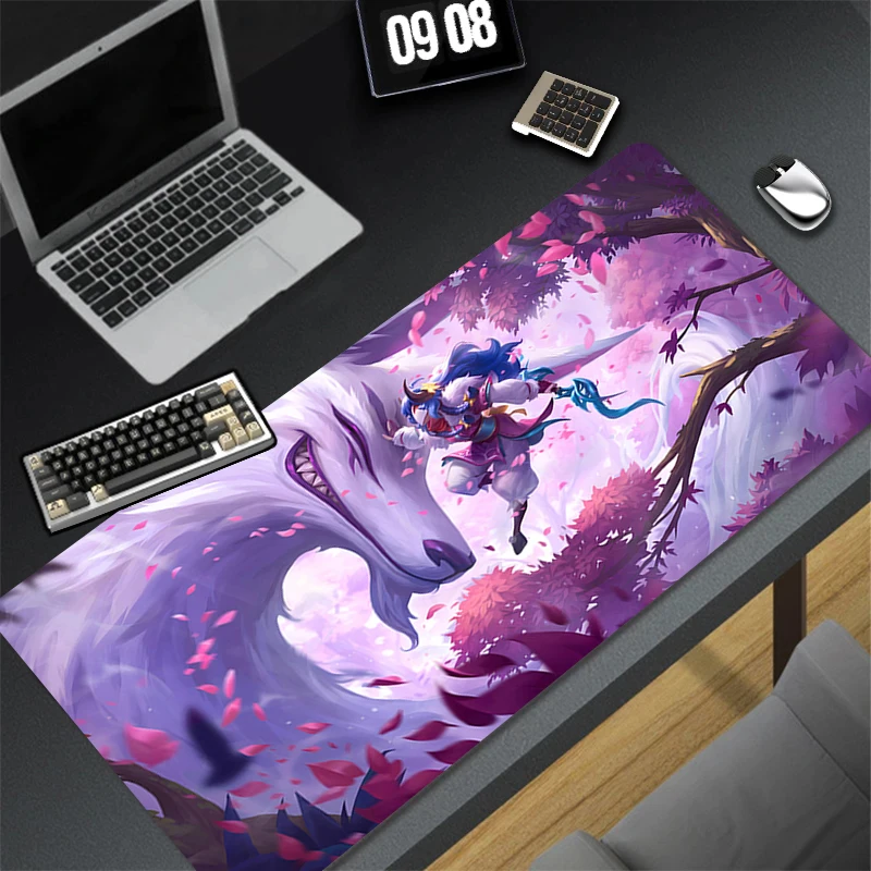 Aksesori Gaming Komputer L-league Of Legends Kindred Mousepad PC Kantor Mouse Pad Keyboard Pad Meja Decoracion Anime Desk Mat