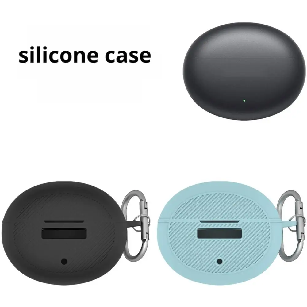 for OnePlus Buds 4 Bluetooth Headphones Silicone Case Dust-proof Storage Simple Solid Color Shell With Buckle