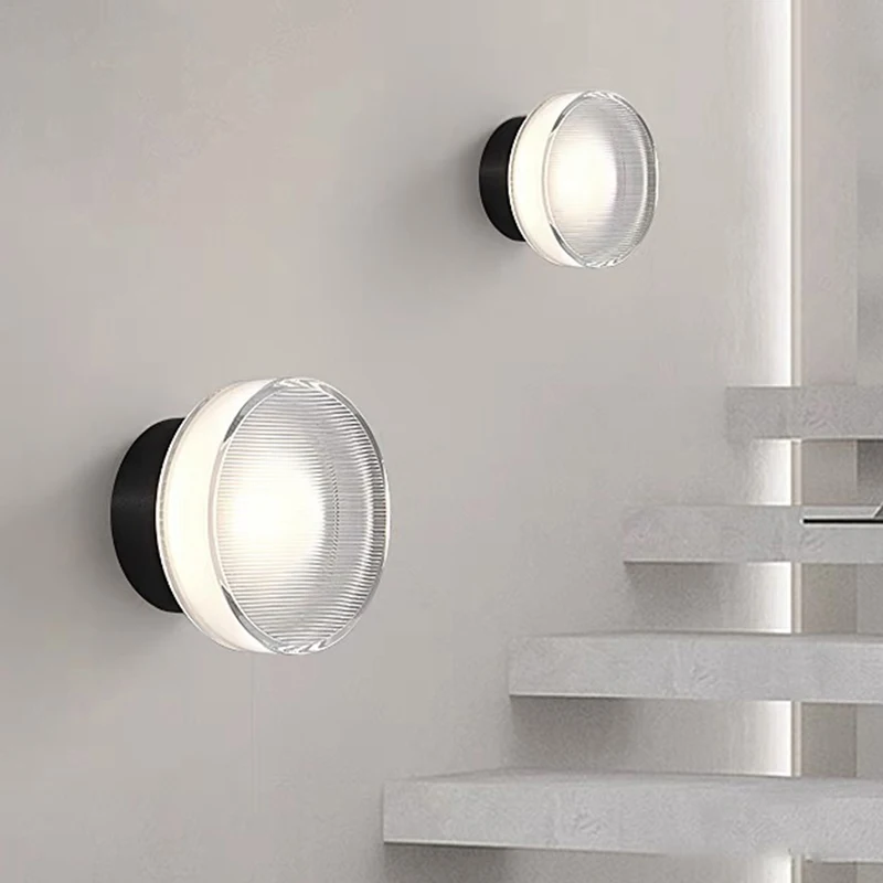 

LED Wall Lamp Corridor Staircase Bedroom Lamp Bathroom Indoor Decoration Circular Wall Lights Acrylic Wall Sconce Lighting