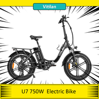 Vitilan U7 2.0 Foldable Electric Bike, 750W Motor 48V 20Ah Removable Battery 28mph Max Speed 20*4.0-inch Fat Tire City Ebike