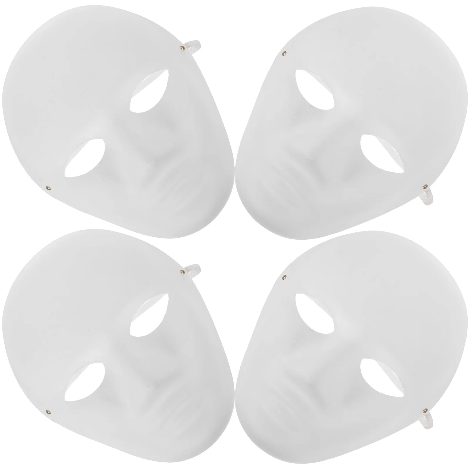 4 Pcs Mask Blank for Cosplay Party Masquerade Masks DIY Ordinary Supplies White Halloween Child