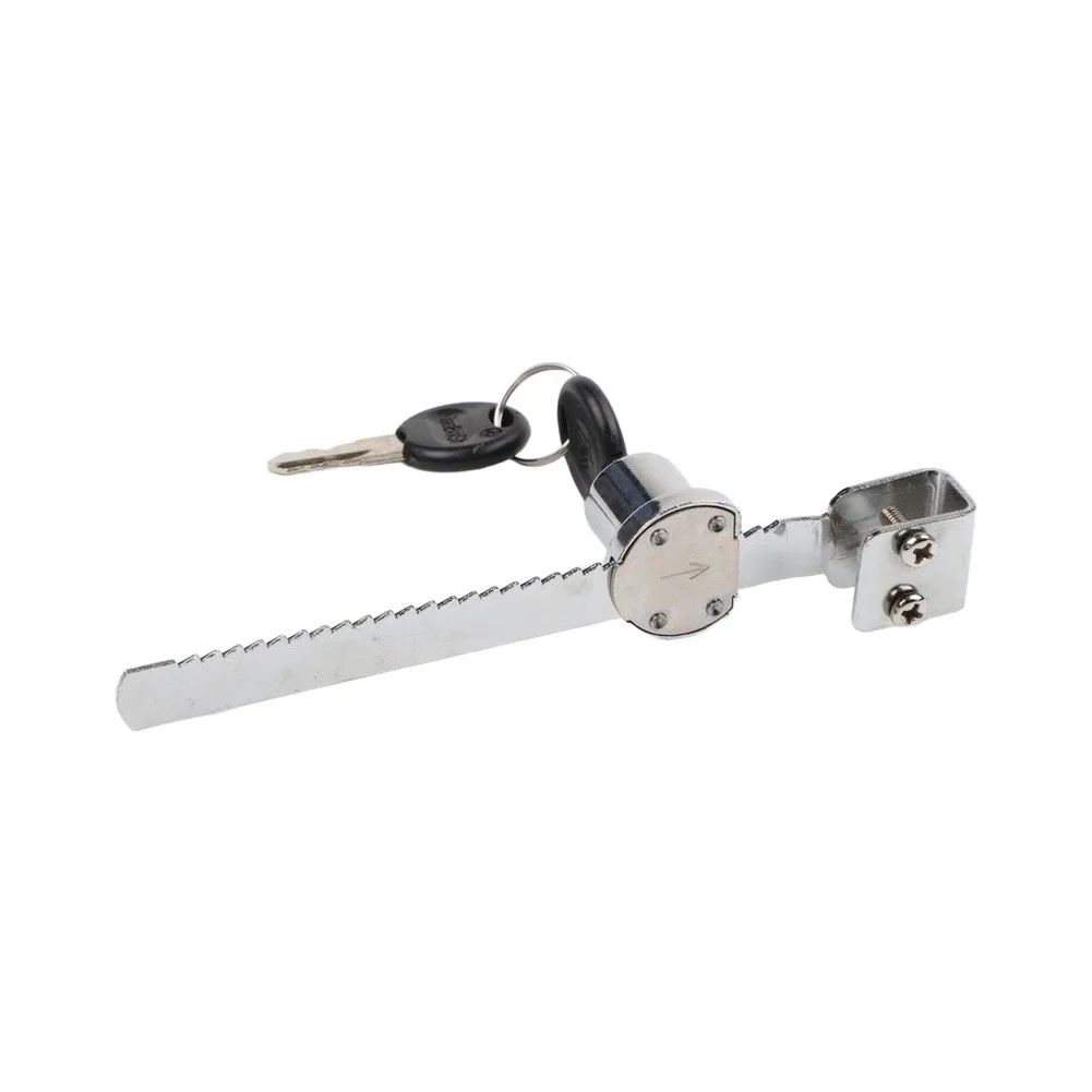 Zinc Alloy Sliding Bar Lock System for Reptile Vivariums Terrariums and Glass Display Cabinets Finish Zinc Alloy
