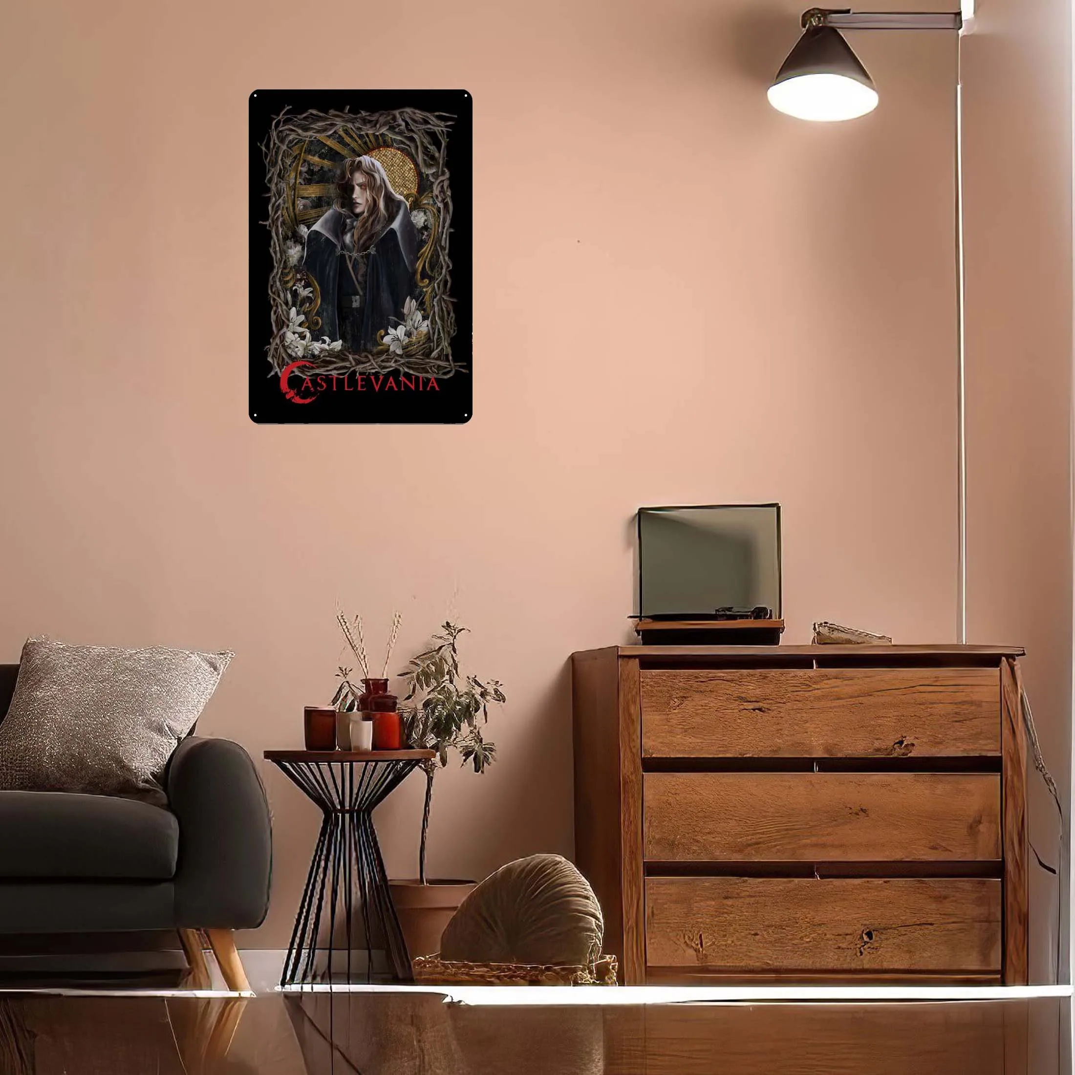 Alucard Portrait Anime Tinplate Sign Poster Gaming Room Decoration Metal Sign Plaque for Wall Art Decoration Bathroom Decor Home